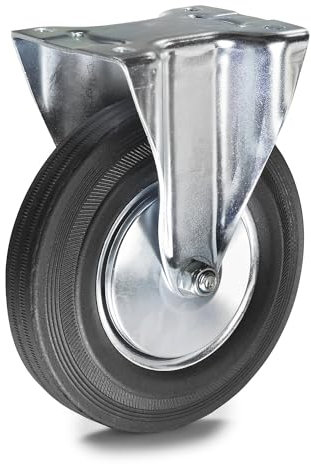 Proroll | Ruota in gomma piena | Ø x larghezza ruota 80 x 25 mm | rotella a supporto fisso