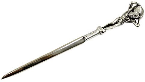 Cavagnini, Eleganter Brieföffner aus Edelstahl und Zinn, inklusive Geschenkbox (Herren)