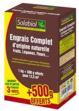 Engrais complet, Etui de 1kg + 500g offerts