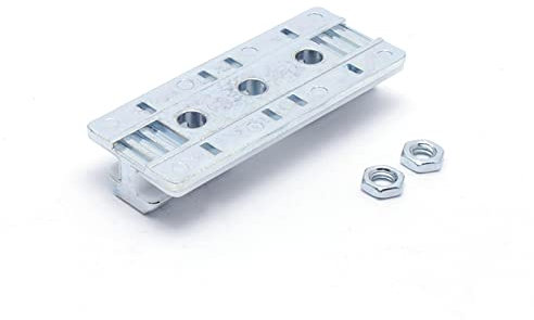 Profilgleiter ZN 40 x 80, I-Typ Nut 8, Gleitschuhe aus POM, ohne Befestigungsmaterial, mit 2 Sechskantmuttern M6