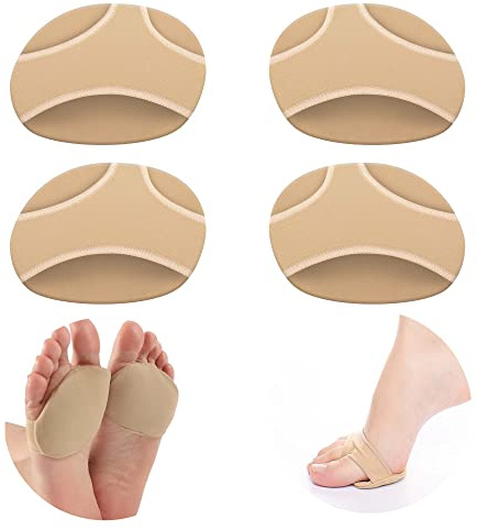 Keroius Forefoot Pads Ball of Foot Cushioning Sleeves for Callus Bunion Chafing Feet Pain Relief Women Men Honeycomb Forefoot Pads Soft Gel Cushioning Shoe Inserts for Running Hiking Dancing