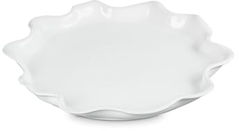 Le Creuset Stoneware Iris Collection Serving Platter, 14, White