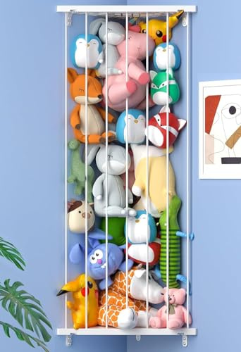 Befayoo Corner Stuffed Animal Storage Organizer, Stuffed Animal Hammock