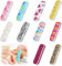 VIKKI 20PCS Professional Nail Files Double Sided Mini Emery Board 180/240 Grit Washable Nail Files, Colorful Floral Fingernail Buffering Files Manicure Tools Nail Styling Tools Pet Grooming Tools