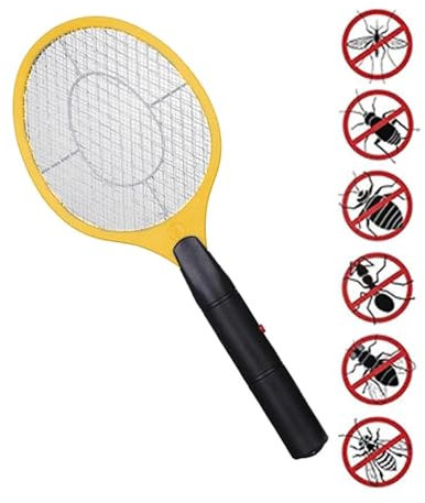 Electric Fly Swatter,Killer Racket Insect Bug Fly Mosquito Zapper Killer Swatter,Lightweight Handy Electric Fly Swatter Indoor Outdoor Camping