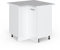 Vicco Eckschrank für Hausrat R-Line, Weiß Hochglanz, 75.6 cm mit Tür, mit Arbeitsplatte