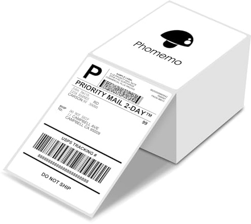 Phomemo 4×6 DHL Etiquetas Térmicas,de Código Barras Dirección Envío,102x152mm Etiquetas Adhesivas para 241BT/D520BT/246,Compatible con Impresora Nelko,Munbyn,Zebra,Jadens,Nelko,Itari,Etc(500etiquetas