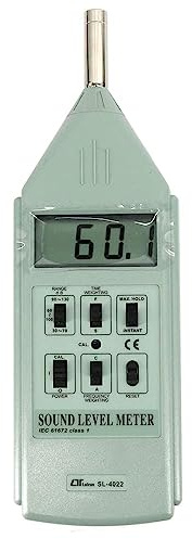 Class 1 Sound Level Meter/Professional Decibel Meter/Noise Level Meter for Classroom Auditoriums, Vehicle Noise Testing, Theatres Along with Factory Calibration Certificate |Model: SL-4022