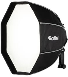 Rollei Softbox für Aufsteckblitze 50 cm – Perfekte Ausleuchtung, Hohe Kompatibilität, Weiches Licht, Einfache Montage, Kompakt & Leicht, Inklusive Diffusor & Grid