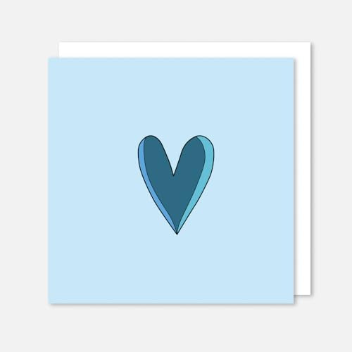 t'art designs - Blank Card With Heart- Blank Inside For Your Own Message