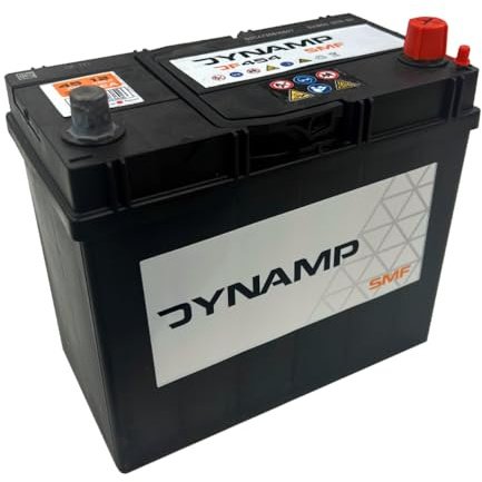 Dynamp DF454 Car Battery, 12V 45Ah, 360 CCA, Standard Wet Battery, 235 x 127 x 222mm
