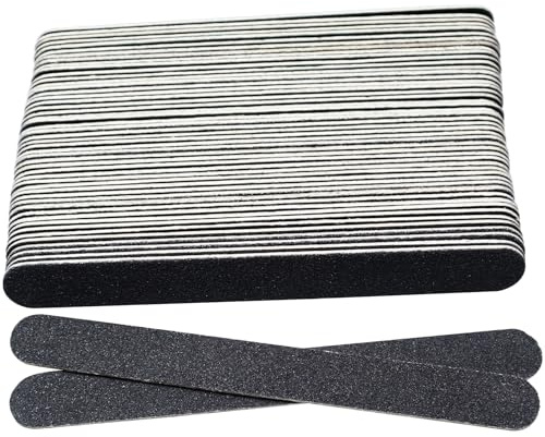 Nail Files, 50Pcs Professional Nail Files 100/180 Grit Nails File Wooden Double Sided Nails File for Natural and Acrylic Fingernail Buffer Block Manicure Tools Pet Grooming Tools
