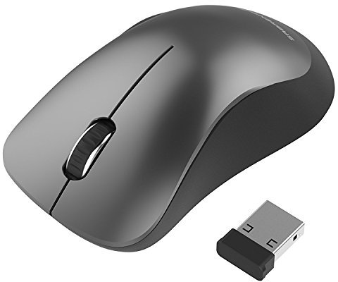 SABRENT Optical Wireless Mouse Ergonomic Mouse – 2.4GHz Cordless USB Wireless Mouse with Nano Receiver for Laptop PC Windows Mac (MS-WRLS)