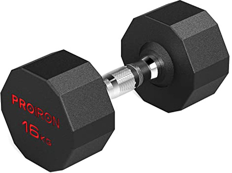 PROIRON Luktfria hexagonhantlar med stålkärna, hantlar 12-sidig unik design, hållbar och hållbar för daglig styrketräning (3 kg 5 kg 8 kg 10 kg 12 kg 16 kg 20 kg 24 kg)