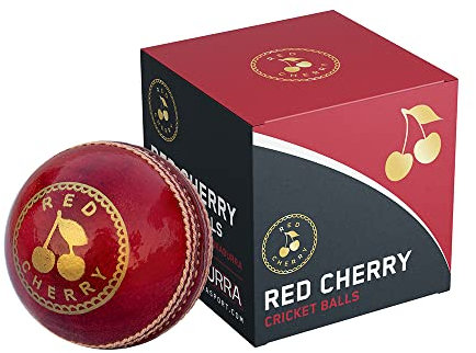 RED CHERRY Kokaburra Inida Cricketball, handgefertigt, Leder, Größe Jugend