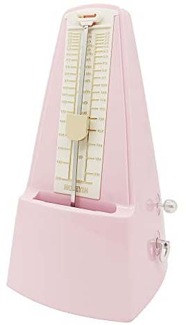 HOSEYIN Métronome mécanique universel pour piano, guitare, violon et autres instruments (standard, rose)