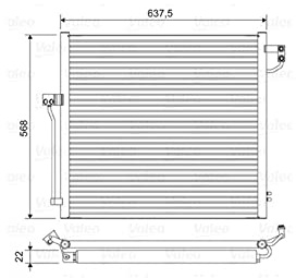 VALEO Condensatore, Climatizzatore 822623 Compatibile con: MERCEDES-BENZ GL-CLASS, GLE, GLE Coupe, GLS, M-CLASS
