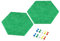 PATIKIL 2Stk.Hexagon-Filzplatten-Fliesen selbstklebende Wandpinnwand mit Stecknadeln für Fotos, Memos, Zuhause, Büro, Klassenzimmer, Dekoration, grün