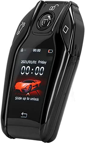 Smart Remote Autoschlüssel, Universal TK800+ All in One Keyless Entry Auto Lock Unlock Boutique Smart LCD Key, LCD-Bildschirm Schlüsselanhänger Ersatz für Alle Start Stop Engine Button(Schwarz)