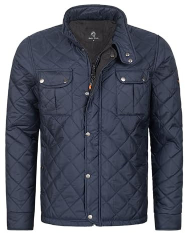 Rock Creek Herren Steppjacke Übergangsjacke Leicht Herrenjacke Männer Jacken Stepp Jacken mit Kapuze Daunenjacke Thremojacke H-347 Navy S