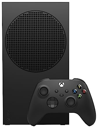 Microsoft Xbox Series S 1TB SSD Console Carbon Black - Includes Xbox Wireless Controller - Up to 120 frames per second - 10GB RAM 1TB SSD - Experience high dynamic range - Xbox Velocity Architecture (Renewed)