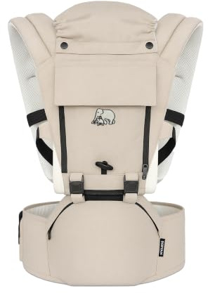 Deryan Pack portabebés recién nacidos desde el nacimiento – Bolsa de transporte para bebé – Portabebés & portabebés ergonómico – con compartimento de almacenamiento, varias posiciones de transporte