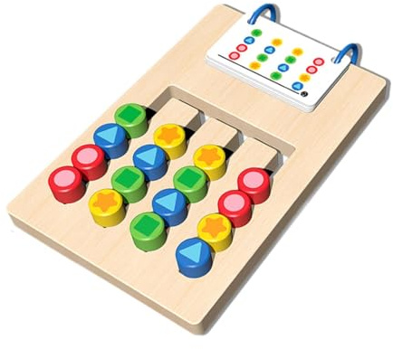 Slide Puzzle Color Shape Matching for Boys Girls Kids Age 3 4 5 6 7