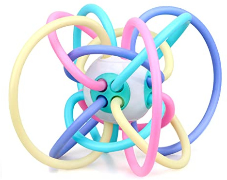 Generic Teether Grip Ball Träningskoordinationsförmåga Lätt Slitstark för Barnsjukdomar, 0-3 år Gammal (Q55-2 (liten storlek) OPP-väska)