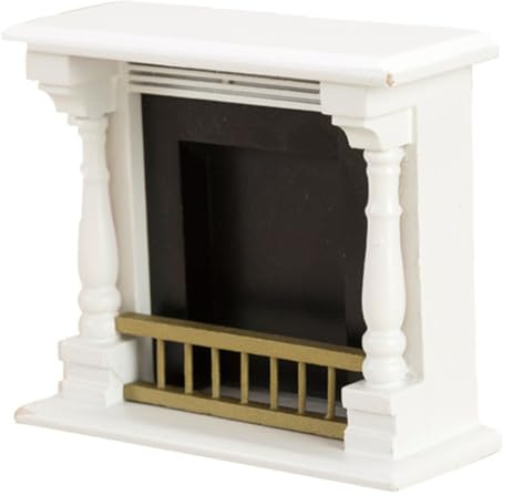 Simulation de cheminée pour Maison de poupée Blanche 1:12, Meubles Miniatures en Bois Vintage, Bricolage