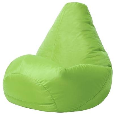 Bean Bag Bazaar Dalton Sitzsack Kinder, Grün, Outdoor Sitzsack mit Füllung, Wasserabweisender Stoff, Kinder Sessel für Draußen und Drinnen, Garten Sessel, Kinderzimmer, Spielzimmer, Garten