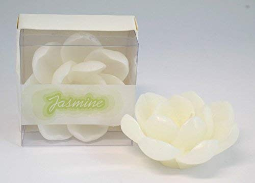 'Velas Flotantes Jazmín Flores – Color Blanco 1er Caja Vela 10 x 10 x 6,5 cm NUEVO Vela de cera decorativa vela perfumada