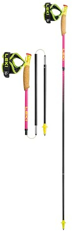 Leki Ultratrail FX.One Superlite, Neon Pink/Neon Yellow/Natural Carbon - 120cm