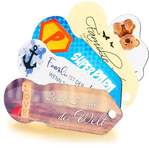 Einkaufswagenlöser Family Edition/Schlüsselanhänger Einkaufschip mit Schlüsselfundservice/Abziehbarer Einkaufswagenchip Metall, Chip Einkaufswagen, Key Finder