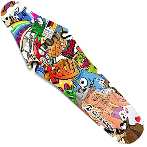 Riesel Design - rit:ze - Mudguard für den Sattel/Rennrad Schutzblech hinten - einfach installierbares Fahrrad Schutzblech/Hinterrad Steckschutzblech in modernen Designs & für jede Radgröße - sb eye