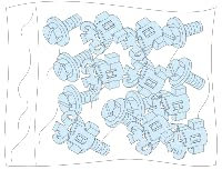 Schneider Electric 20 Tornillos+20 Tuercas enjaul. Prisma P marca