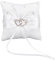 CRASPIRE Wedding Ring Bearer Pillow 10x10cm Ring Cushion Ring Holder Marriage Couple Bowknot White Bow knot with Rhinestone Diamonds Double Hearts for Wedding Propose Bride Engagement Ring Box