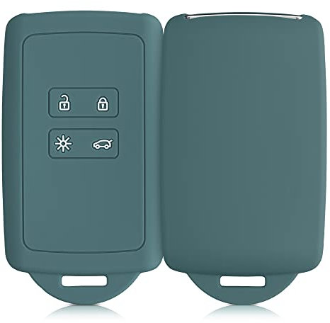 kwmobile Custodia Compatibile con Renault con 4 tasti Smart Key (solo Keyless Go) - Cover Chiavi Auto Protezione Copri Telecomando - Copri Chiave Copertura artic night