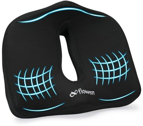 Flowen Orthopädisch Sitzkissen Stuhl Sitzring Steißbein Entlastung Sitzpolster Hämorrhoiden Auto Steißbeinkissen Bürostuhl Ergonomisches Autositzkissen Steissbeinkissen Entlastung Sitzring