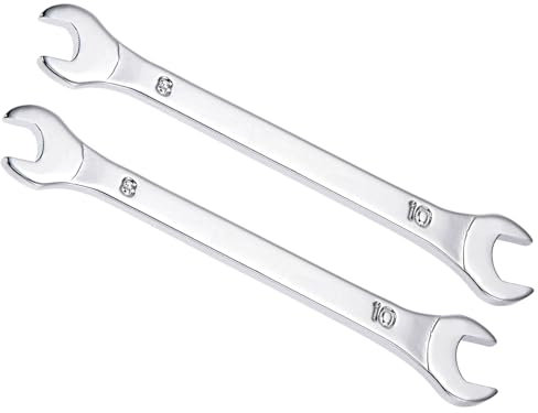 CoCud Chiave a Bocca Sottile Aperta, Metrica 8mm x 10mm, Doppia Estremità Sottile - (Applicazioni: per Dadi Sottili, Spazi Stretti), 2 Pezzi