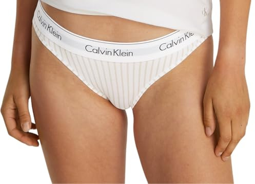 Calvin Klein Damen Slip Bikini Form Unterwäsche, Mehrfarbig (Steady Stripe+Pelican), XS
