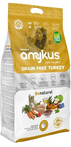 Amykus Grain Free Turkey 3 kg | Pienso para Perros Adultos | Sin Cereales | con Pavo | Alta Digestibilidad | Sensibilidad e Intolerancias Alimentarias