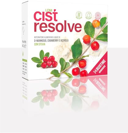 LDM Cist Resolve 14 Bustine - Integratore con D-Mannosio, Cranberry e Acerola - Sollievo da Cistite e Bruciore Intimo