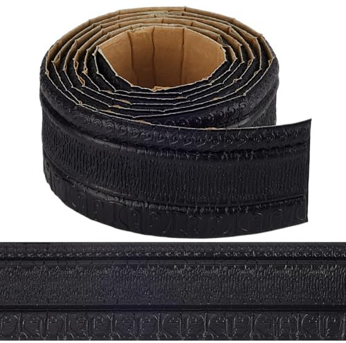 CRASPIRE Moldura de Corona Autoadhesiva de 90.5 x 3.14 pulgada para Papel Tapiz Borde de Pared Adhesivo de Espejo Flexible 3D Líneas de Base de Espuma para Decoración de Hotel Hogar Baño Y Bricolaje