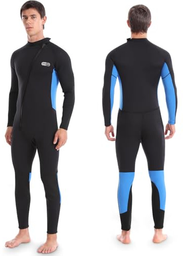 Gimilife Neoprendräkt för män, neopren dykdräkter, våtdräkt herr lång, 3 mm våtdräkt för dykning, surfing, snorkling, paddling