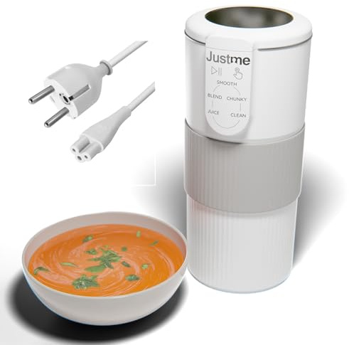JustMe. The Smallest Soup Maker,The Biggest Results. Soups Maker and Smoothie Blender. Auto-Clean. White. 5 Programs. Easy Healthy Cooking. Lightweight. Euro Version