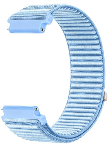 Sundara 18mm klockarmband nylon kompatibelt med Huawei Watch GT 5/4 41 mm ersättningsarmband för Garmin Vivoactive 4S/Vivomove 3S armband för Forerunner 255S/265S Garmin Venu 2S/3S dam/herr