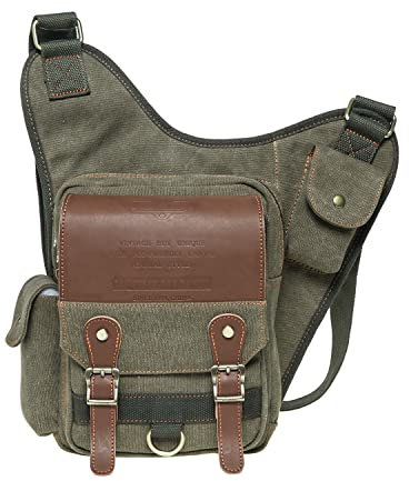 KAUKKO Messenger Bag Herren Umhängetasche für Sport Outdoor (Grün JNL-SG-08)
