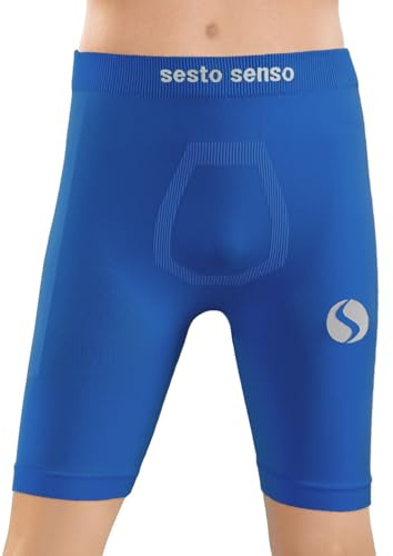 Sesto Senso Ropa Interior para Niños Pantalones Cortos para Ciclismo Deportivos Ajustados 2XS/XS Azul Blue