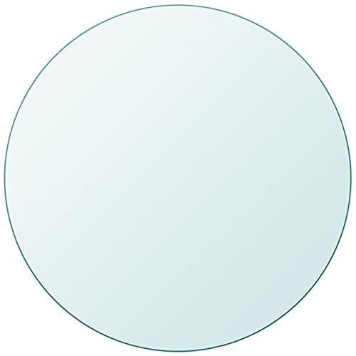 Chaduof Tischplatte, Schreibtisch Platte, Tabletop, Schreibtischplatte, Küchenarbeitsplatte, Arbeitsplatte Küche, Schreibtisch, aus gehärtetem Glas rund 500 mm
