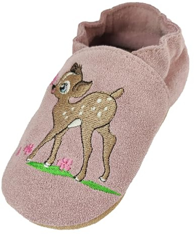 Beck Scarpe per gattonare da ragazza con motivo scarpa primi passi, Colore: rosa., 24/25 EU